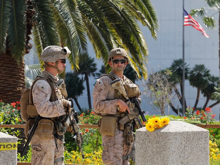 Estados Unidos retiran los últimos marines desplegados en California. Estados Unidos retiran los últimos marines desplegados en California.