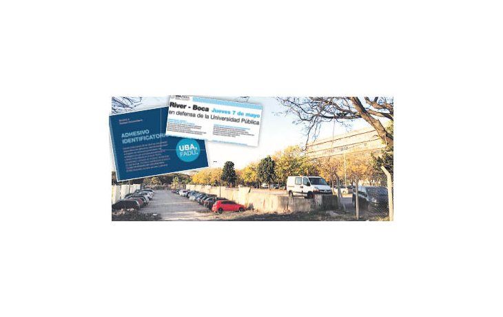 ámbito.com | La UBA distribuyó un adhesivo para que los alumnos que ingresen con autos a esta sede muestren en la entrada. Buscan evitar así que los hinchas accedan al estacionamiento de la facultad.