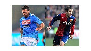 Ambos juegan en Italia. Lavezzi en Napoli, y Palacio en Genoa.