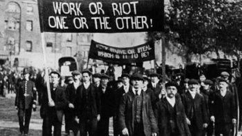 La Revuelta de Haymarket en la que acusaron a los Mártires de Chicago.