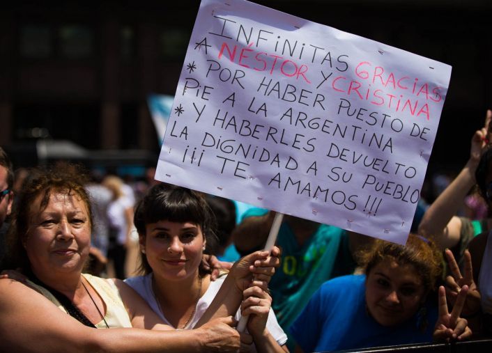 Último acto de Cristina de Kirchner como Presidente.