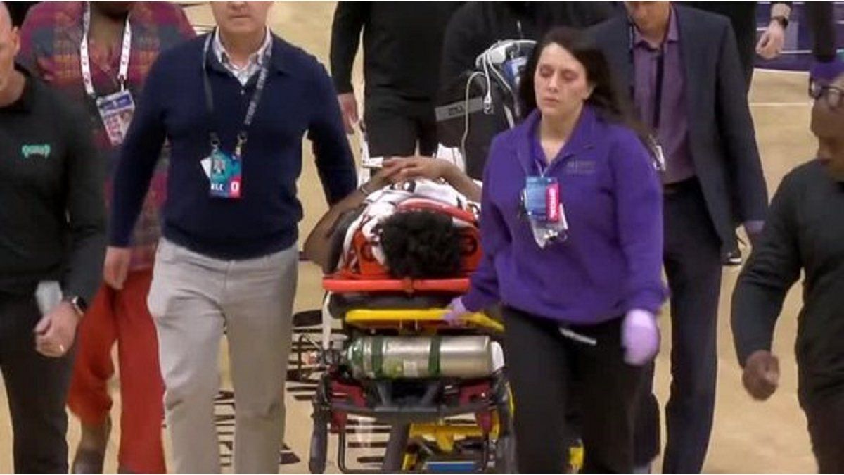 The tremendous fall in the NBA that scared everyone: the player was hospitalized with a fracture