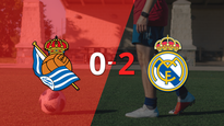real sociedad no pudo ante la contundencia de real madrid y perdio por 2 a 0