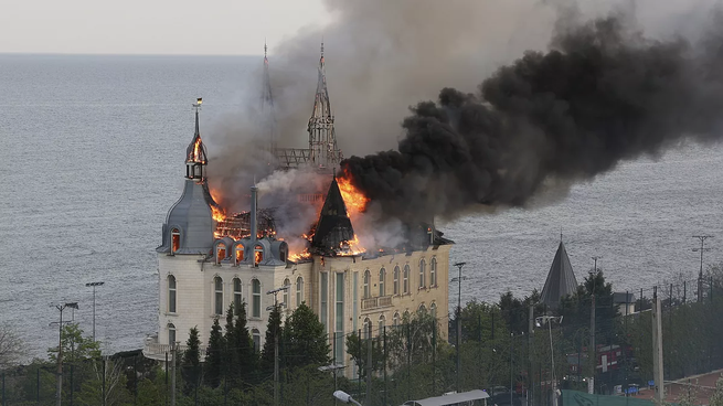 El castillo de Harry Potter fue alcanzado por un misil ruso en Odesa.