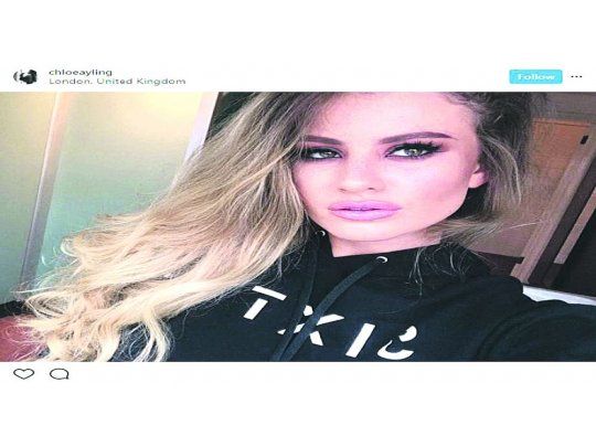 La modelo. La joven Chloe Ayling, de 20 años, estuvo secuestrada durante seis días y los captores intentaron “subastarla” por internet.