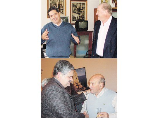 Jorge Capitanich y Miguel Ángel Toma. El gobernador y el hombrecercano a Eduardo Duhalde comieron en la más estricta reserva, y elex diputado se explayó sobre lo que puede esperarse para 2011.(arriba) Ricardo López Murphy y el puntero radical «Beto» Larrosa. En elcumpleaños de este dirigente, el «Bulldog» admitió que podría volvera fijar su domicilio en la Capital y aspirar a la jefatura de Gobiernoporteño.(abajo)