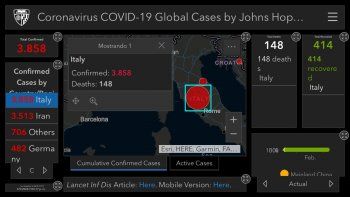 El coronavirus se expande por Italia.