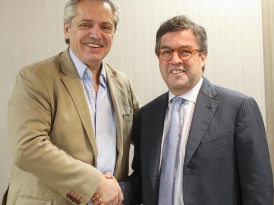 Alberto Fernández y&nbsp;Luis Alberto Moreno.