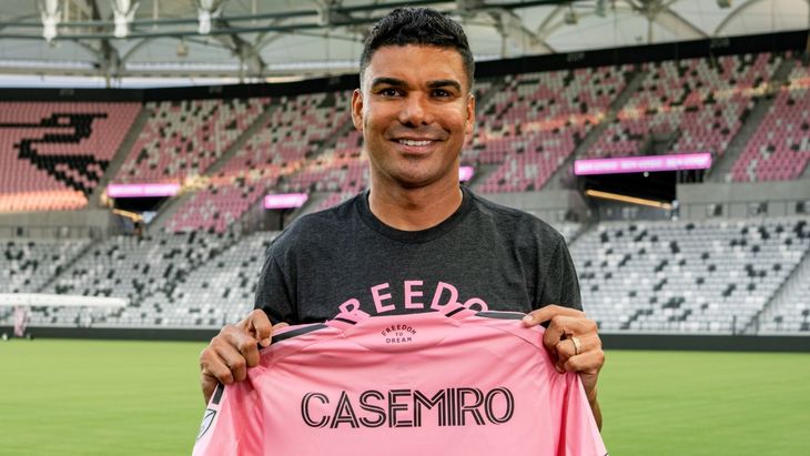 Casemiro con la camiseta del Inter Miami