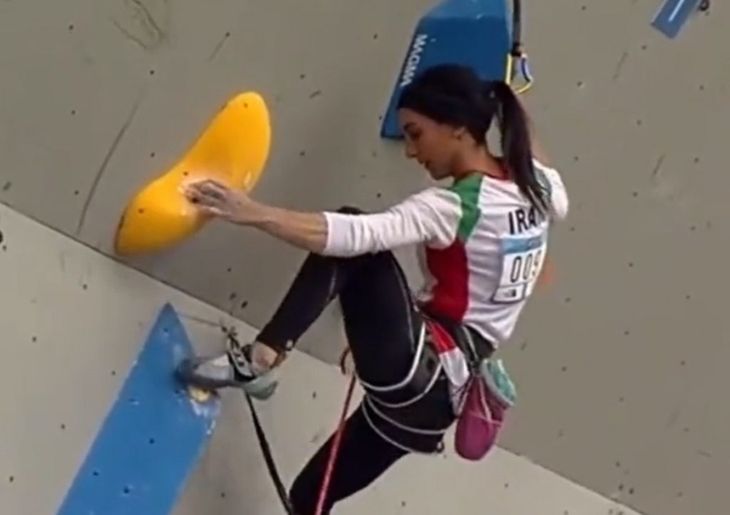 The athlete competed without a veil and was seen by the whole world.