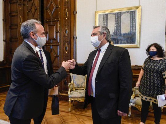 Alberto Fernández recibió a funcionarios de México en la Casa Rosada.