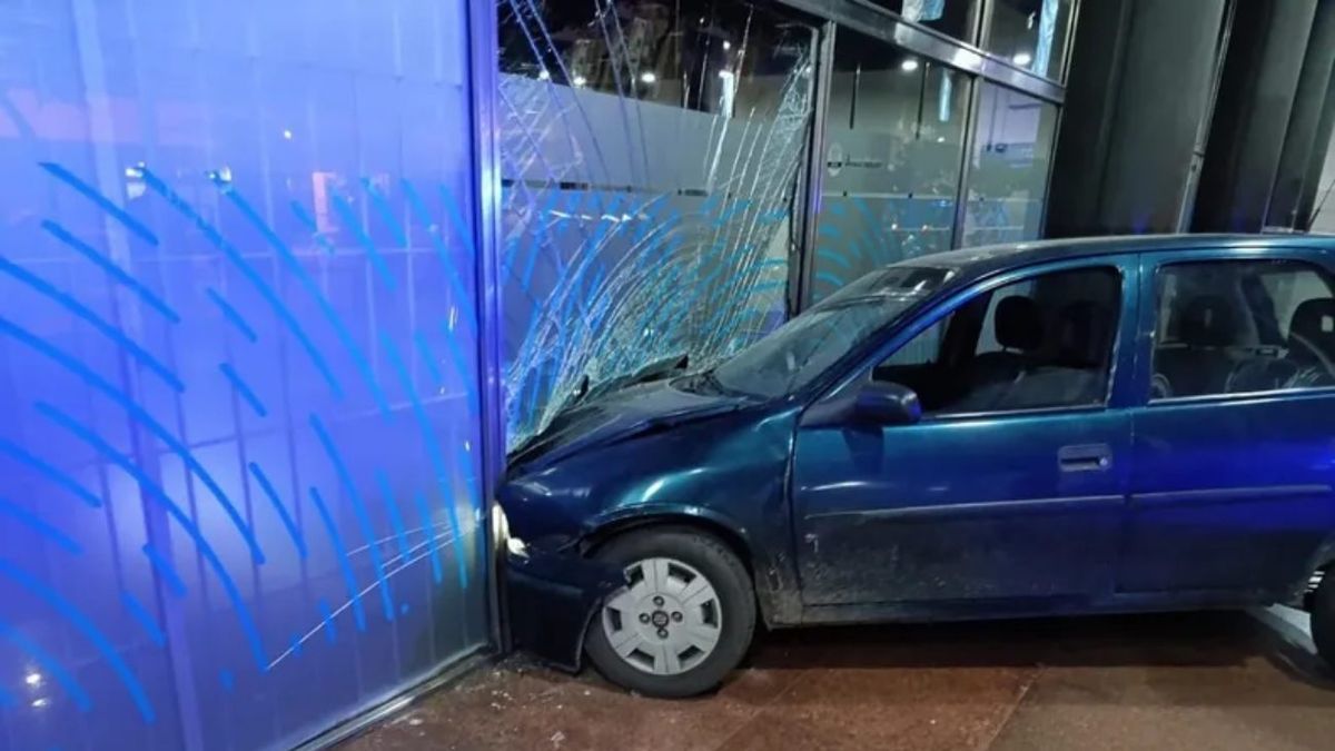 He was denied a loan and crashed his car into the bank