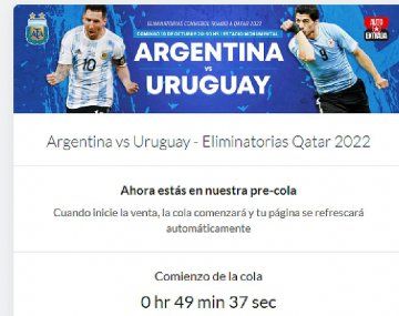 Entradas Argentina vs. Uruguay: empieza la venta y ya hay pre-cola de hinchas en la web