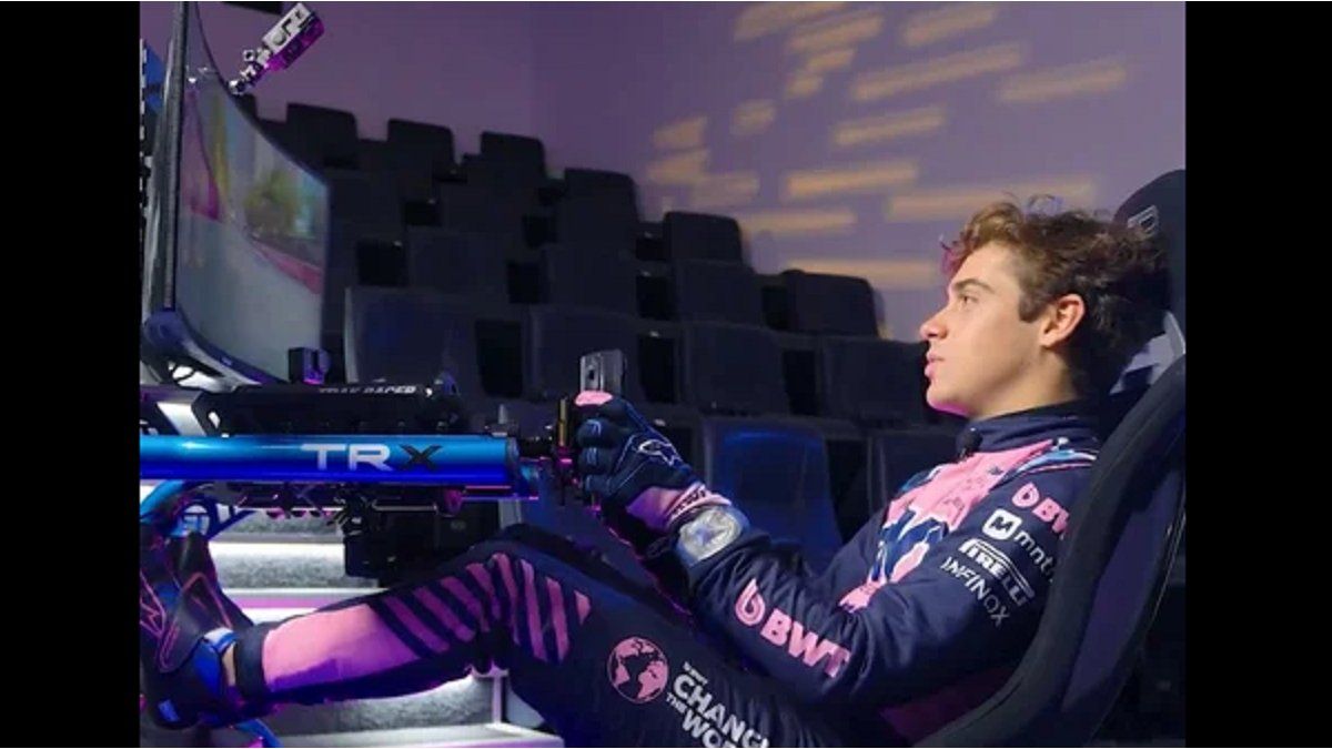 Franco Colapinto ran the Monaco circuit in the simulator and almost collided