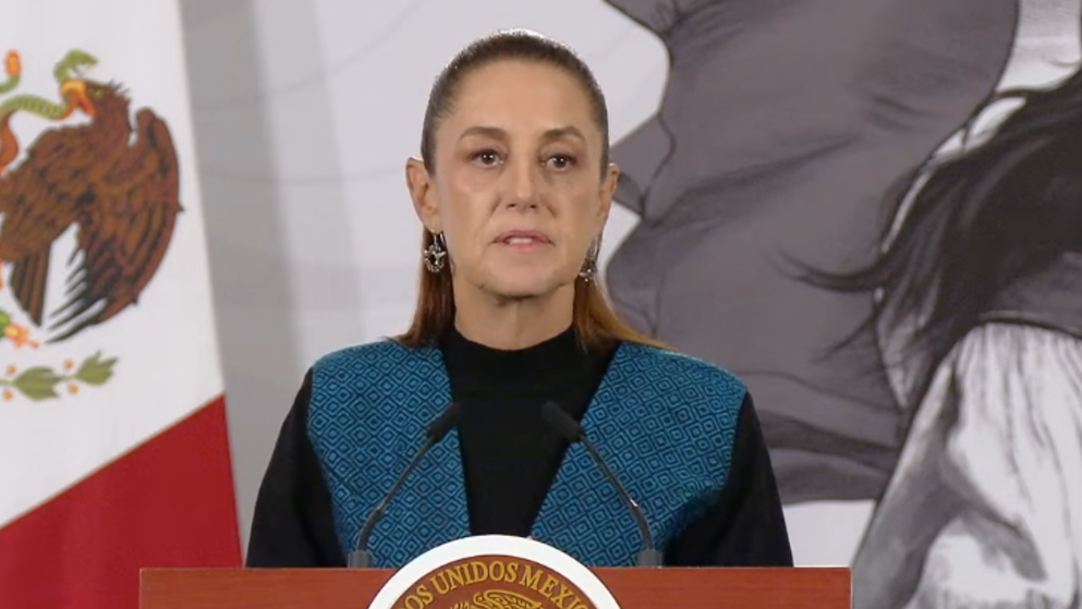 Claudia Sheinbaum en la Mañanera de este martes.