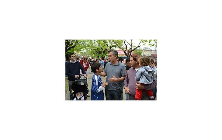 Macri visitó la ciudad de Bragado.
