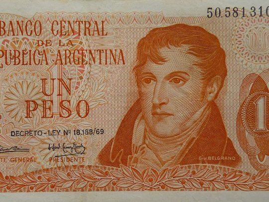 El billete de 1 peso con la figura de Manuel Belgrano circuló por primera vez el 30 de enero de 1970.