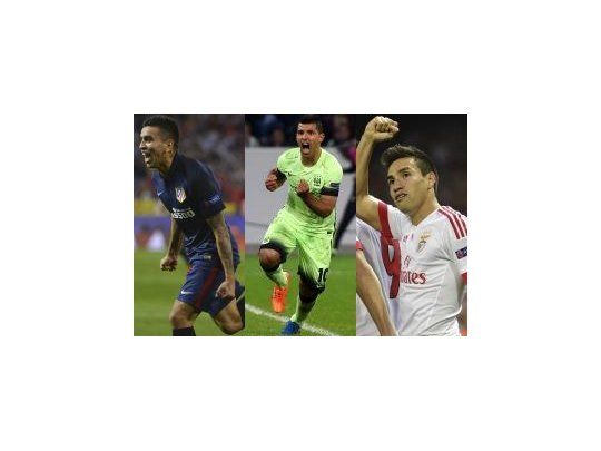 Tres seleccionados marcaron en una nueva fecha de la Champions League.