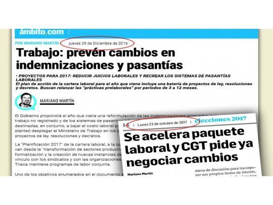 Primicias. En diciembre de 2016 este diario fue el primero en contar el plan de blanqueo. Y ayer adelantó la convocatoria de Gobierno a la CGT.