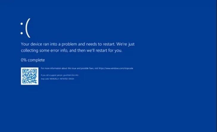 El error que se divisó en varias computadoras con el sistema operativo Windows