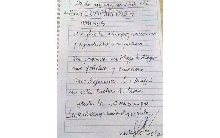 Carta de Milagro Sala
