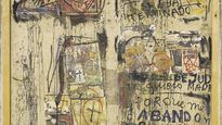 alberto greco. Una de sus obras en la exposición de los informalistas.