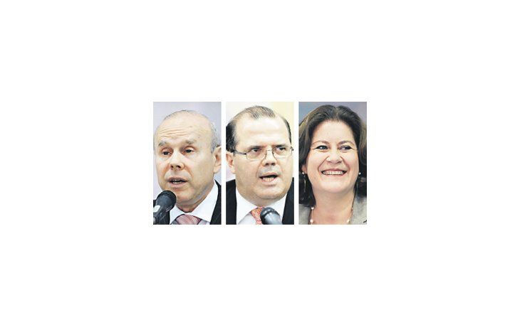 Guido Mantega en Hacienda, Alexandre Tombini en el Central y Miriam Belchior en Planificación prometen un 2011 con recortes para bajar el peso de la deuda. El tridente fue presentado ayer en Brasilia.