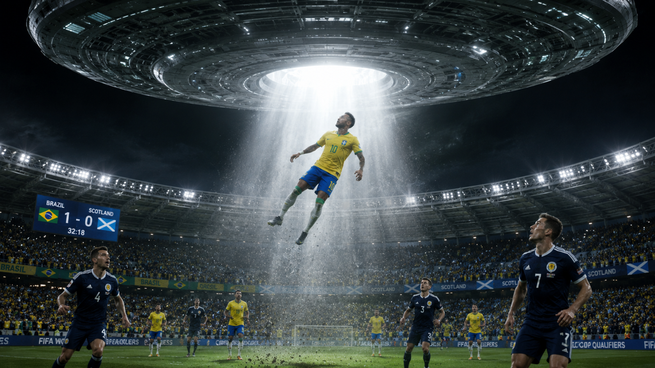 Un video hecho con IA anticipó cómo sería la abducción de Neymar en pleno Mundial 2026.