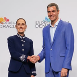 Claudia Sheinbaum con Pedro Sánchez. Claudia Sheinbaum con Pedro Sánchez.