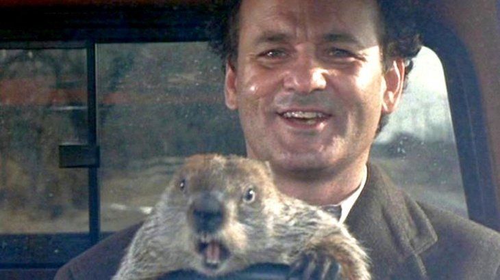 Bill Murray interpreta a Phil Connors en el film Groundhog Day (Atrapado en el tiempo en España