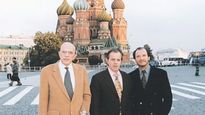Roberto García, junto a Julio Ramos y Luis Beldi en Moscú.