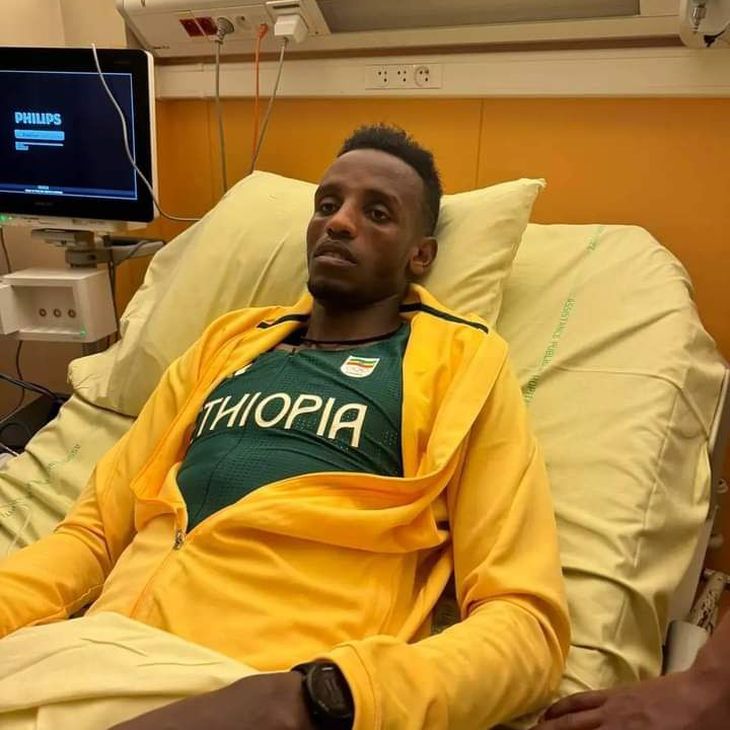 Lamecha Girma's health condition improves after his fall. Lamecha Girma's health condition improves after his fall.