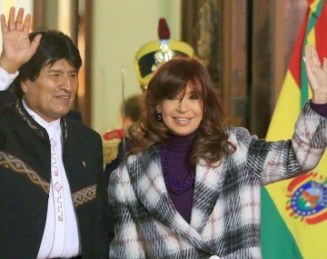 Cristina Fernández de Kirchner y Evo Morales.