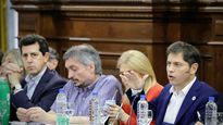 Wado de Pedro, Máximo Kirchner, Verónica Magario y Axel Kicillof.