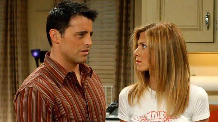 Joey y Rachel, protagonistas de Friends. Joey y Rachel, protagonistas de Friends.