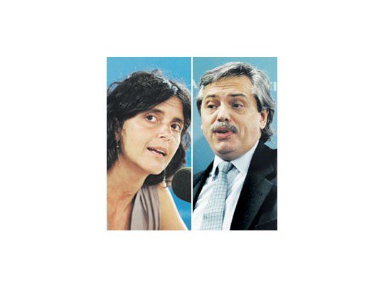 Romina Picolotti y Alberto Fernández