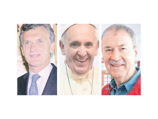 Mauricio Macri, Papa Francisco y Juan Schiaretti