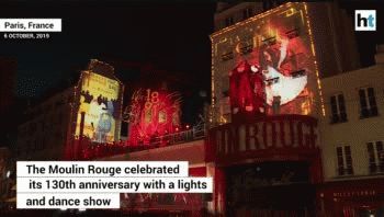 El Moulin Rouge cumplió 130 años y festejó con espectáculo callejero
