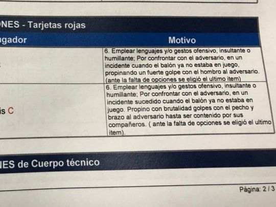 El informe del árbitro paraguayo sobre la expulsión de Messi.