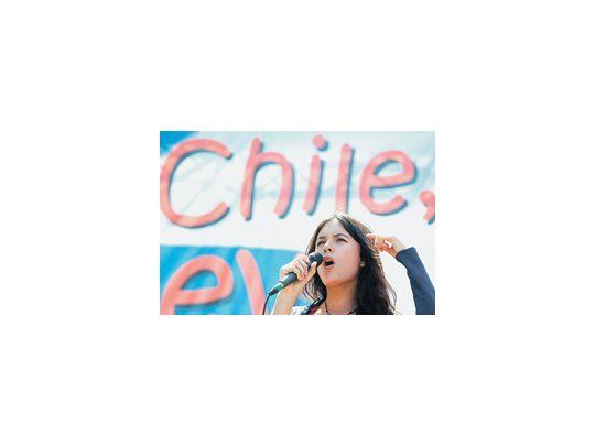 Camila Vallejo presidía el centro de estudiantes de la estatal Universidad de Chile. Logró alto impacto este año con su locuacidad y su carisma.