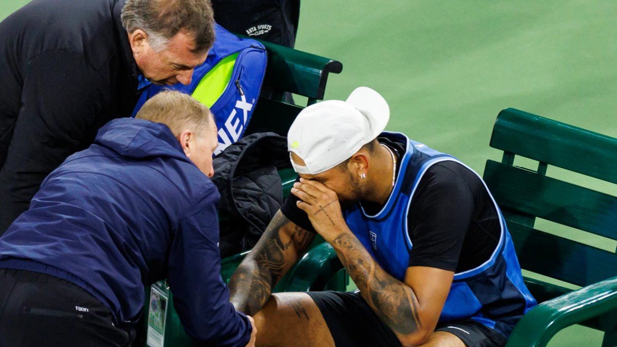 Nick Kyrgios retired in tears due to injury at Indian Wells 2025