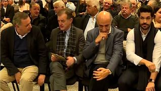 Álvaro Delago, Guido Manini Ríos, Pablo Mieres y Andrés Ojeda en el inicio de la campaña electoral.