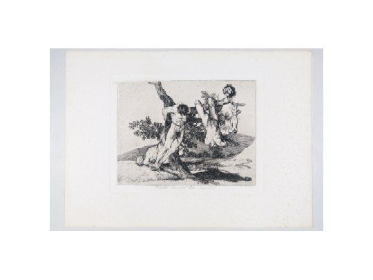 Una de las 40 estampas de la serie “Los desastres de la guerra”, parte importante de la muestra “Goya, el sueño de un genio”, con obras provenientes de museos argentinos y españoles que exhibe el Muntref.