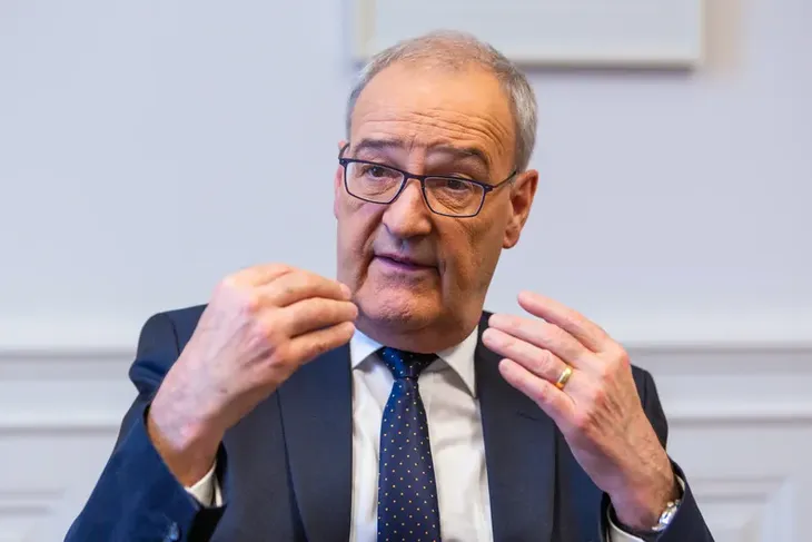 Guy Parmelin, presidente de Suiza. Guy Parmelin, presidente de Suiza.