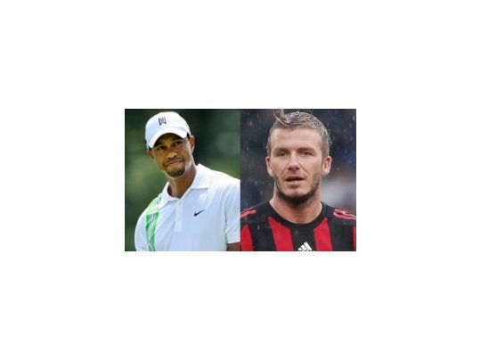 Tiger Woods y David Beckham, dos de los más requeridos.
