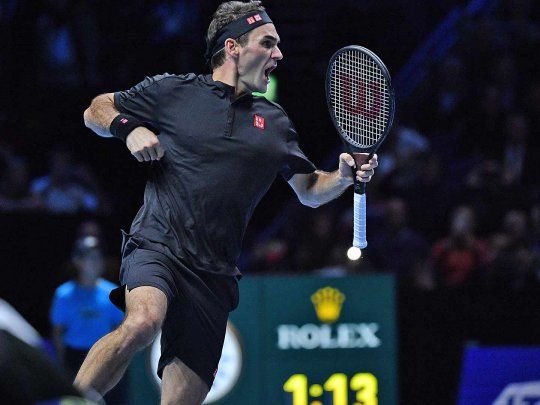 El festejo de Federer: arrancó el Masters con una derrota y ya está en semis.