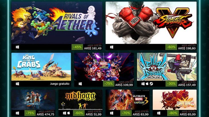 Fighting game sale Steam: 5 juegos de lucha por menos de $500