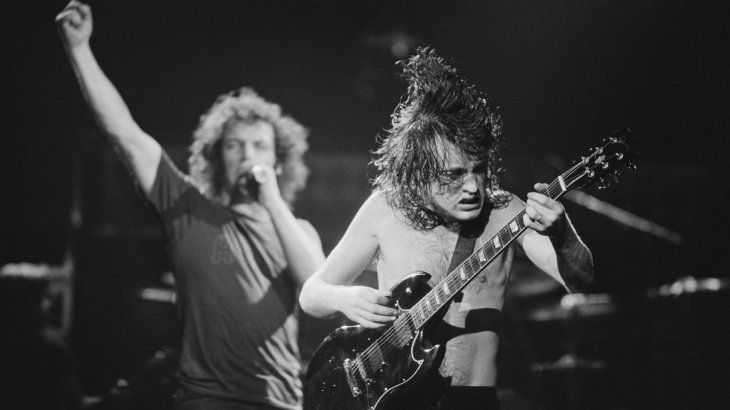 Brian Johnson and Angus Young. Brian Johnson and Angus Young.