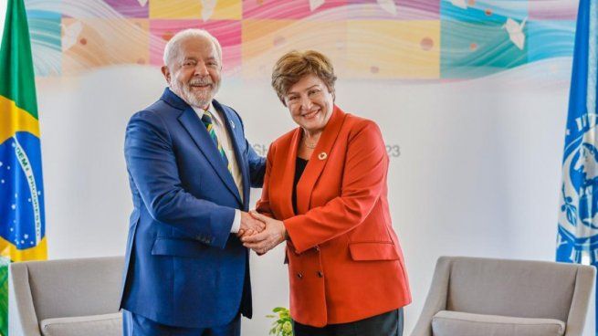 Luiz Inácio Lula da Silva﻿ y Kristalina Georgieva﻿.