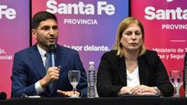 El gobernador de Santa Fe, Maximiliano Pullaro, y su vice, Gisela Scaglia.